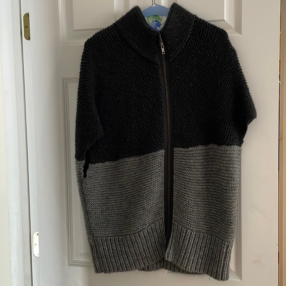 Ann Taylor Loft Alpaca wool cardigan zip sweater M